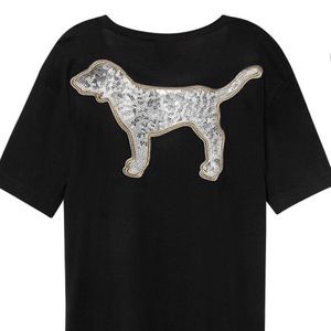 Pink Bling Campus Crew Short Sleeved Tee